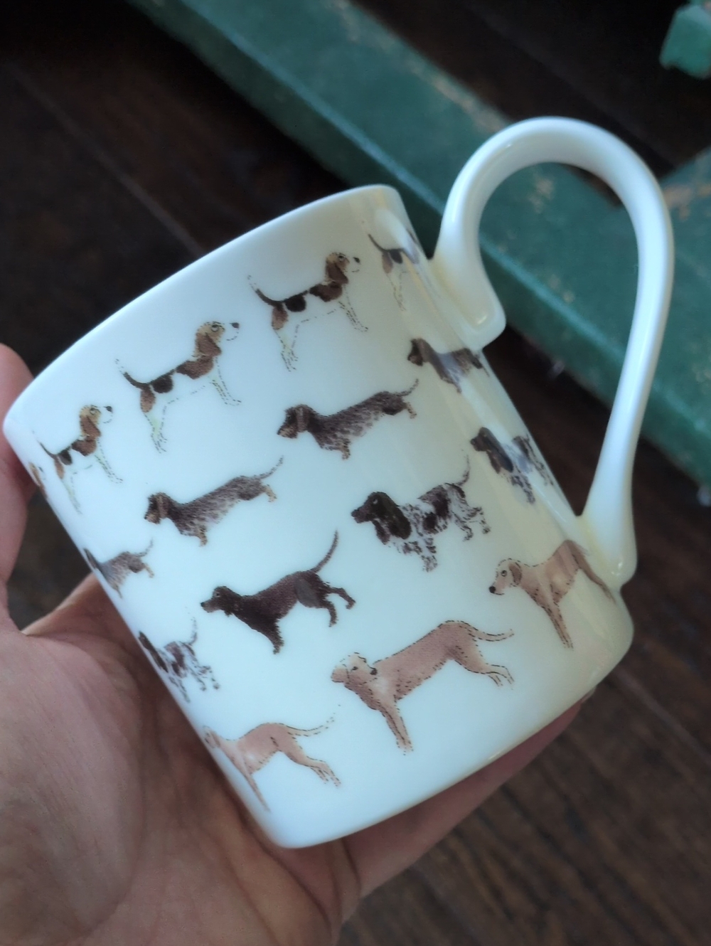 SOPHIE ALLPORT I 'Woof!' Brown Dogs Pattern Fine Bone China Ceramic Mug - Picture 7 of 13